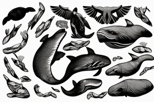 totem, whale, eagle, tattoo idea