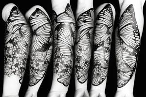 Butterfly with ink stains tattoo idea