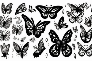 Butterfly with ink stains make it look like the ink is still dripping tattoo idea