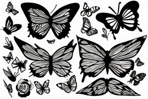 Butterfly with ink stains make it look like the ink is still dripping tattoo idea