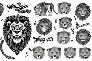 lion in fire tattoo idea