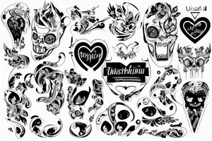Uśmiechnięta emotka z plastrem na twarzy tattoo idea