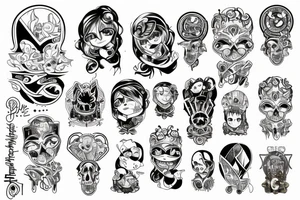 Uśmiechnięta emotka z plastrem na twarzy tattoo idea