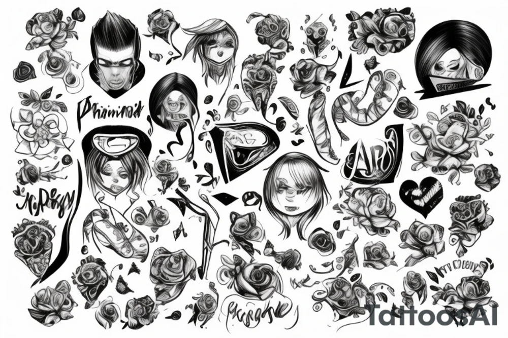 Uśmiechnięta emotka z plastrem na twarzy tattoo idea