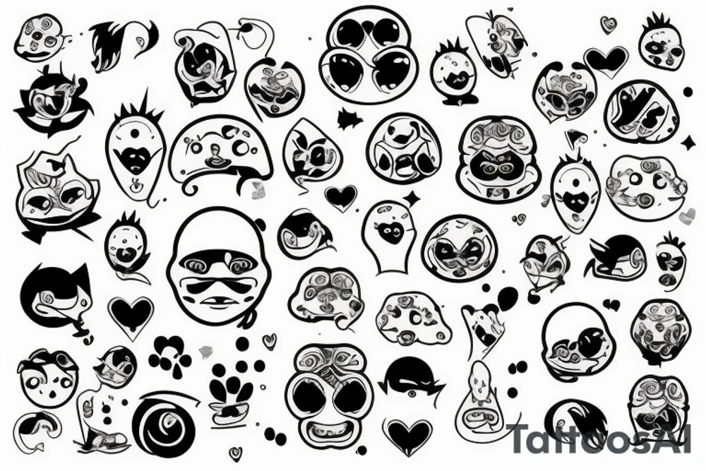 Uśmiechnięta emotka z plastrem tattoo idea