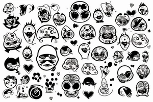 Uśmiechnięta emotka z plastrem tattoo idea