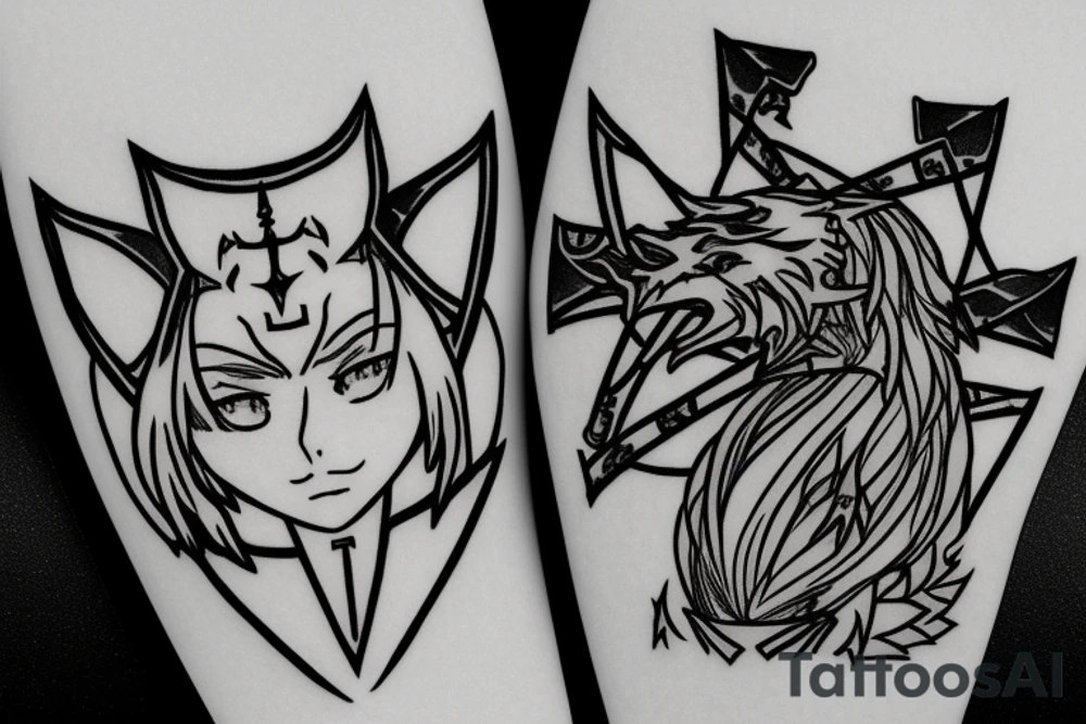 Fate Stay Night logo with dragon tattoo idea