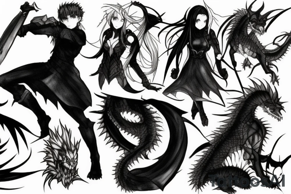 Fate Zero dragon tattoo idea
