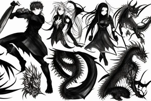 Fate Zero dragon tattoo idea