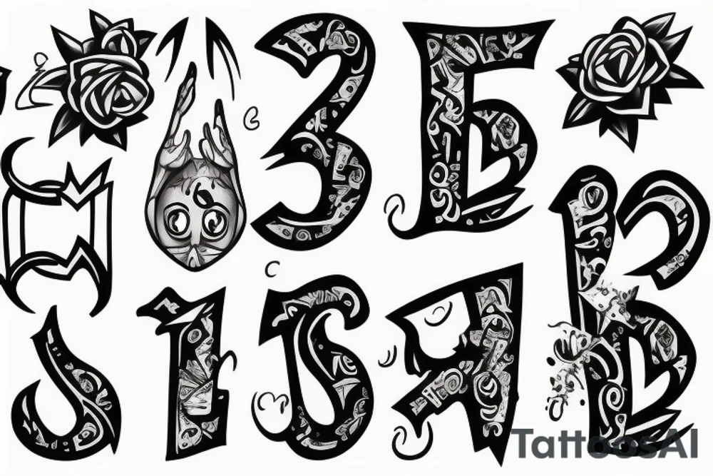Letter on finger tattoo idea