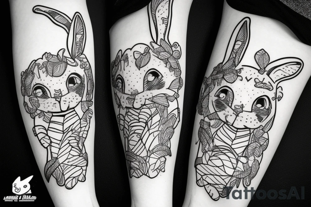 jungle rope bunny tattoo idea