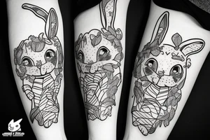jungle rope bunny tattoo idea