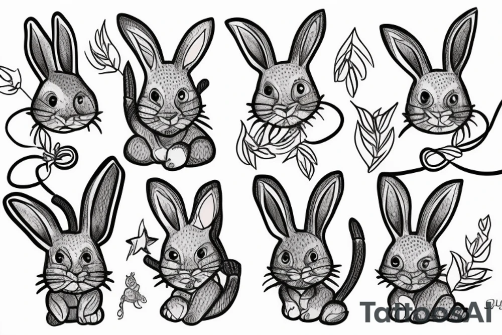 jungle rope bunny tattoo idea