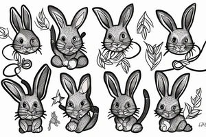 jungle rope bunny tattoo idea
