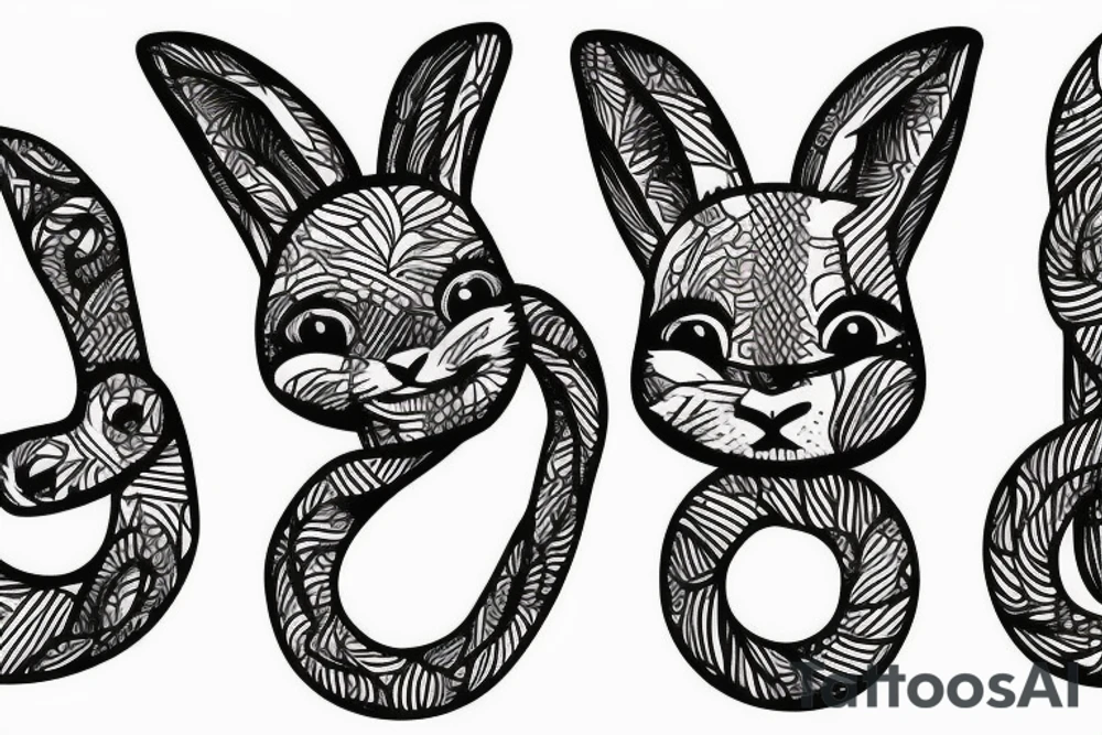 jungle rope bunny tattoo idea