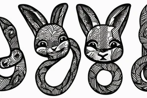 jungle rope bunny tattoo idea