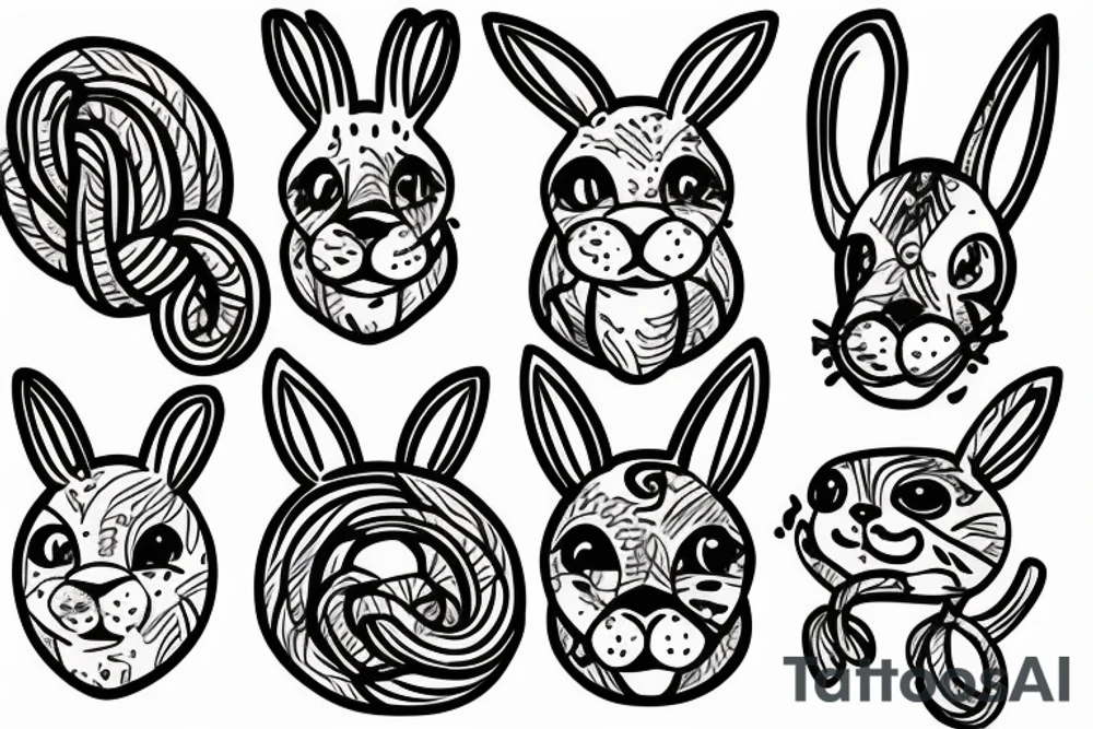jungle rope bunny tattoo idea