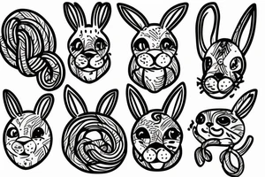jungle rope bunny tattoo idea