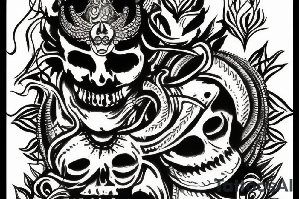 shiva with a a skull tattoo idea