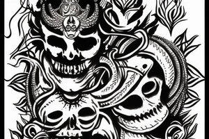 shiva with a a skull tattoo idea