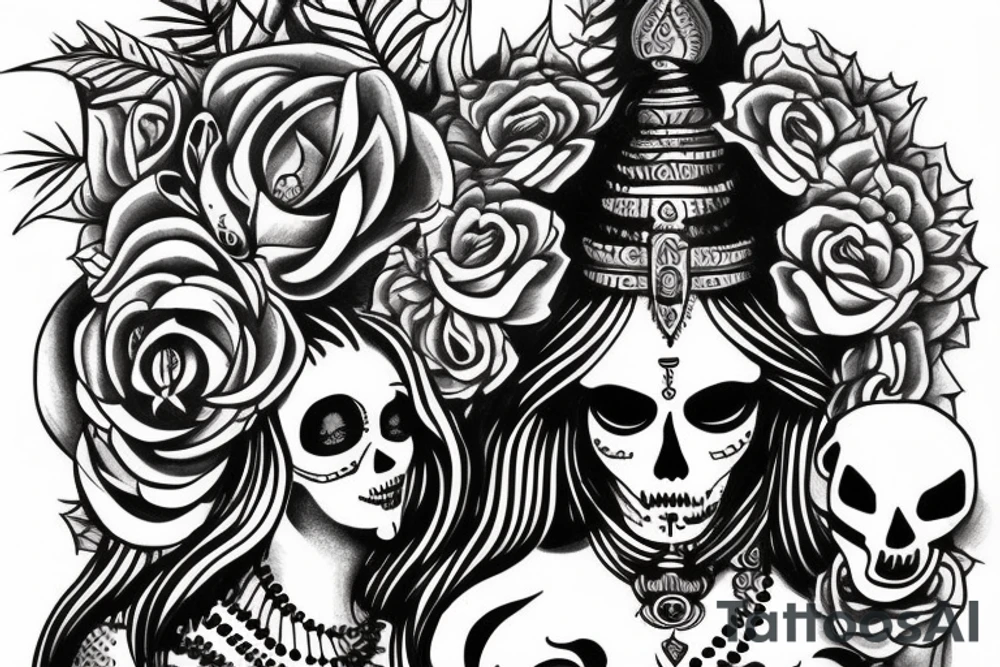shiva with a a skull tattoo idea