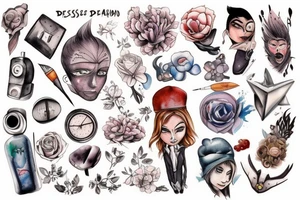 Desenho de um personagem de tv de animação tattoo idea