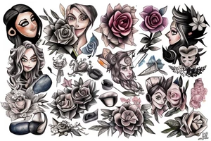 Desenho de um personagem de tv de animação tattoo idea
