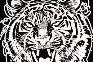Tiger face tattoo idea