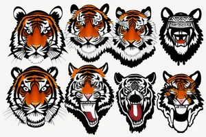 Tiger face tattoo idea