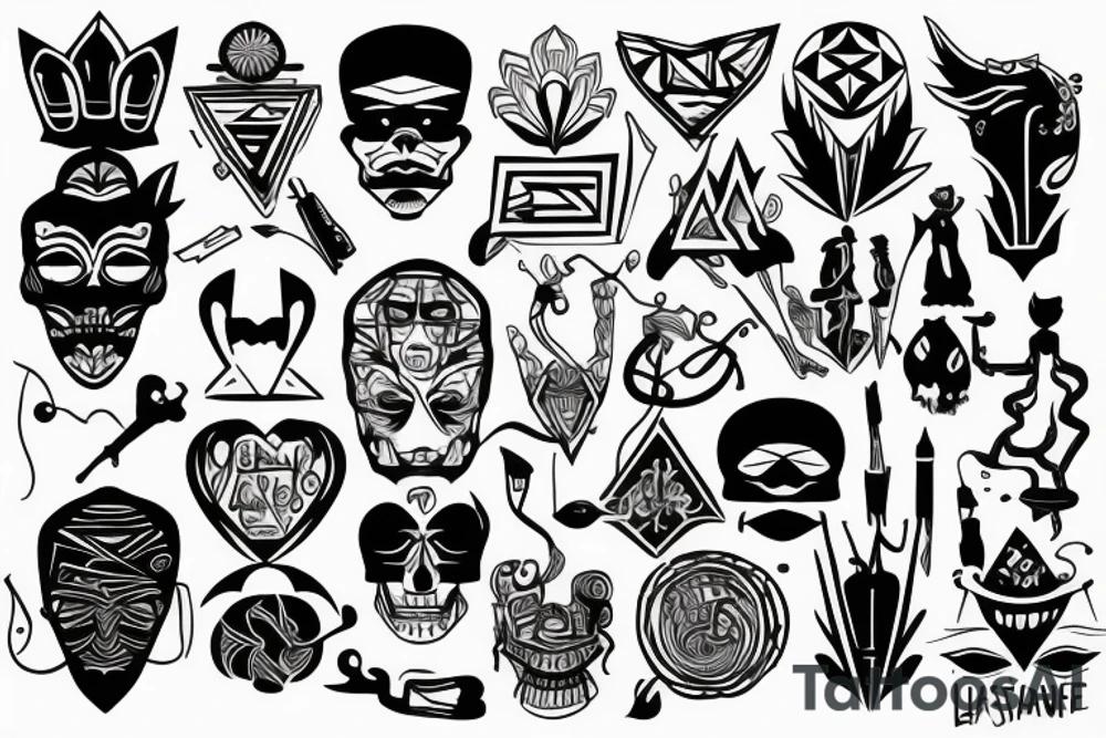 Good and bad in life tattoo idea
