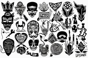 Good and bad in life tattoo idea