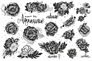 abundance spelled in cursive tattoo idea