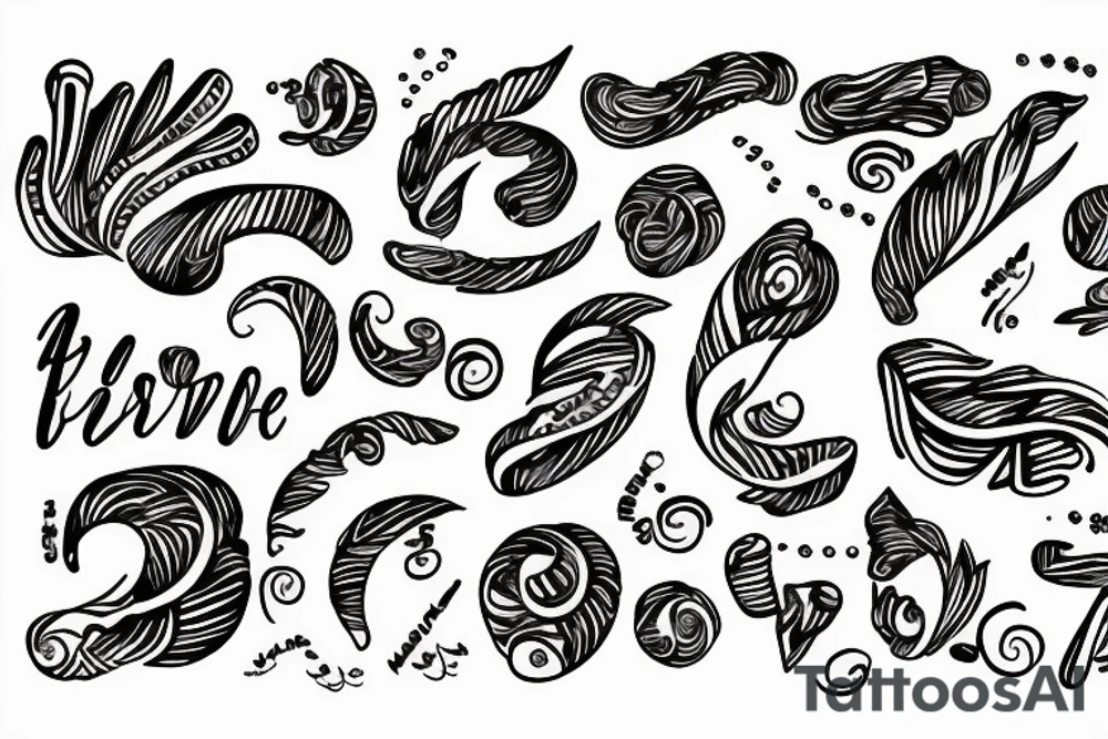 abundance spelled in cursive tattoo idea