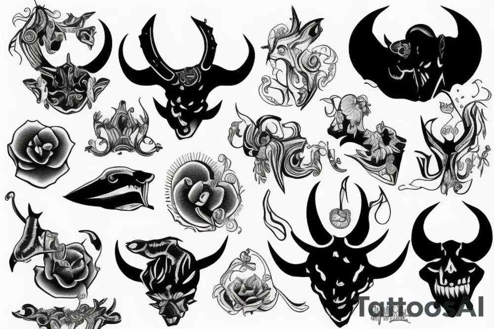 devil on horseback tattoo idea