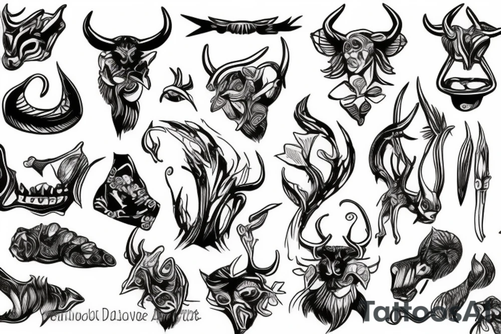 devil on horseback tattoo idea