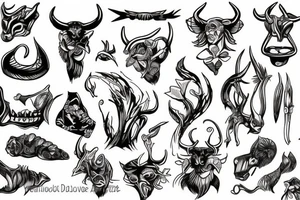 devil on horseback tattoo idea