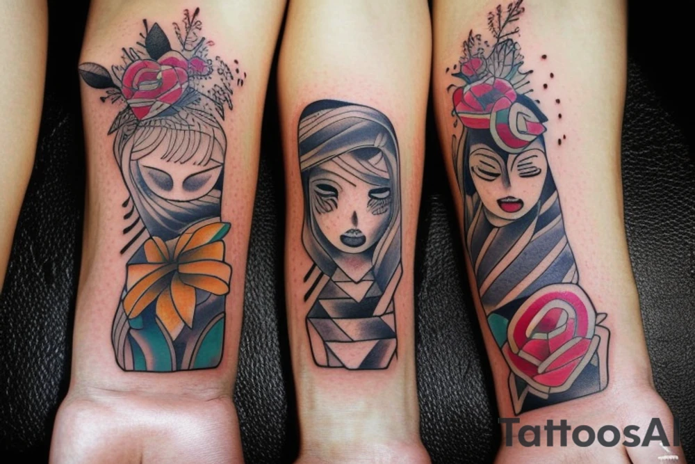 Three sibling tattoo tattoo idea