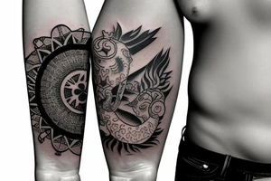 Friendship Yin and Yang Tattoos. With elephants, stars, moonlight and nature. tattoo idea