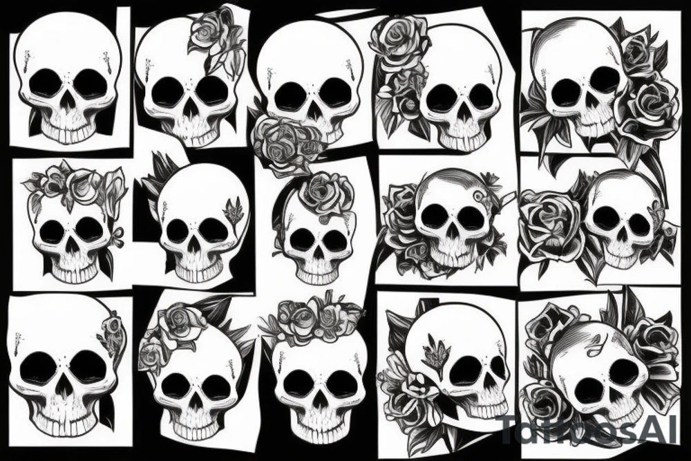 skull gothic tattoo idea