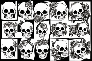 skull gothic tattoo idea