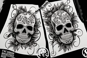 skull gothic tattoo idea