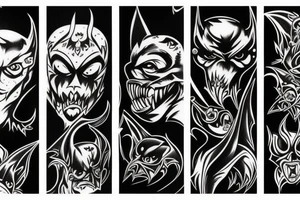 Bat, dark, devil tattoo idea