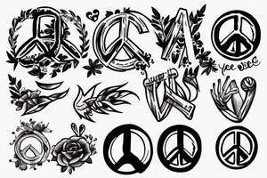peace sign tattoo idea