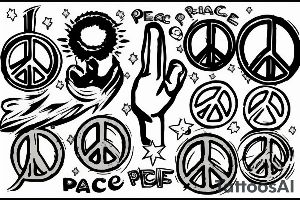 peace sign tattoo idea
