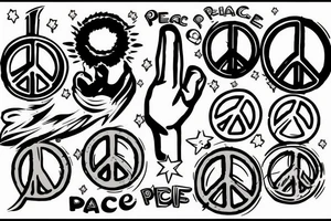 peace sign tattoo idea