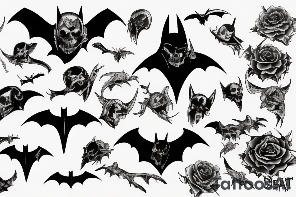 Death, bat, kill tattoo idea