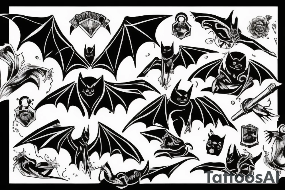 Death, bat, kill tattoo idea