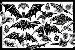 Death, bat, kill tattoo idea