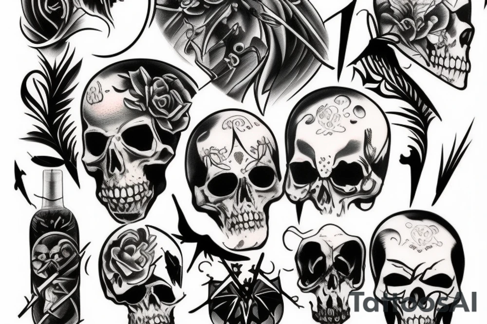 Death, bat, kill tattoo idea