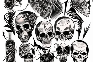 Death, bat, kill tattoo idea